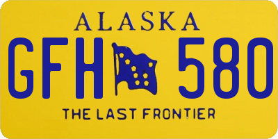 AK license plate GFH580