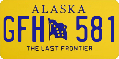 AK license plate GFH581