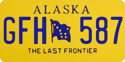 AK license plate GFH587