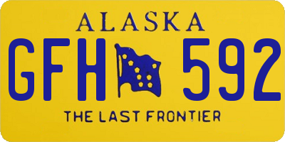 AK license plate GFH592