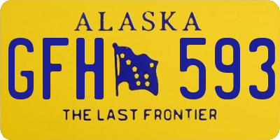 AK license plate GFH593