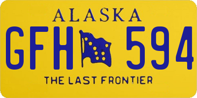 AK license plate GFH594