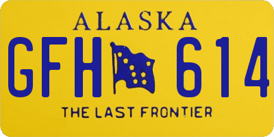 AK license plate GFH614