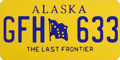 AK license plate GFH633