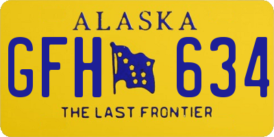 AK license plate GFH634