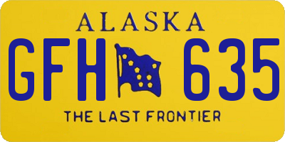 AK license plate GFH635