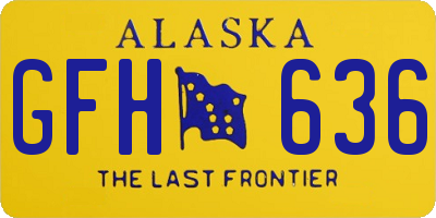 AK license plate GFH636