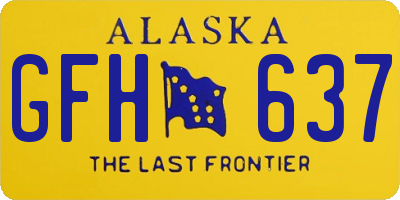 AK license plate GFH637