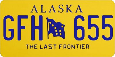 AK license plate GFH655