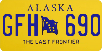 AK license plate GFH690