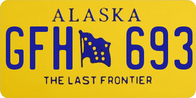 AK license plate GFH693