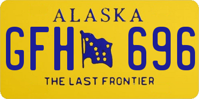 AK license plate GFH696