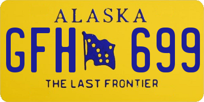 AK license plate GFH699