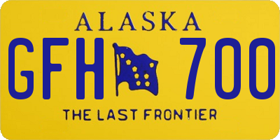 AK license plate GFH700