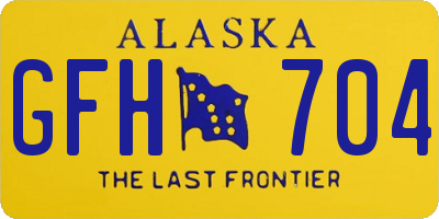 AK license plate GFH704