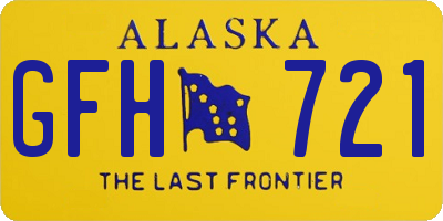 AK license plate GFH721