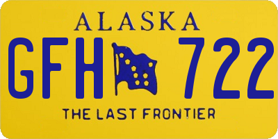 AK license plate GFH722