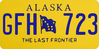 AK license plate GFH723