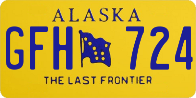 AK license plate GFH724