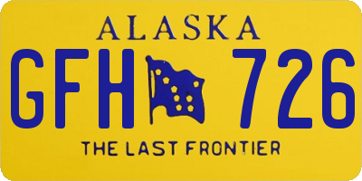 AK license plate GFH726