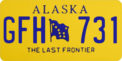 AK license plate GFH731