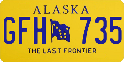 AK license plate GFH735