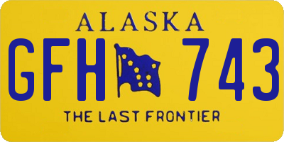 AK license plate GFH743