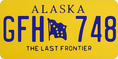 AK license plate GFH748