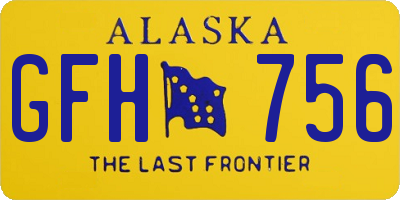 AK license plate GFH756