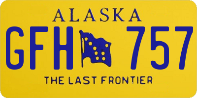 AK license plate GFH757