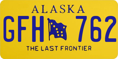AK license plate GFH762