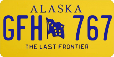 AK license plate GFH767