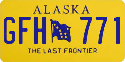 AK license plate GFH771