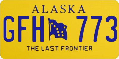 AK license plate GFH773