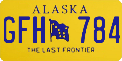 AK license plate GFH784