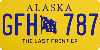 AK license plate GFH787