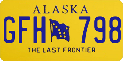 AK license plate GFH798