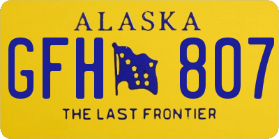 AK license plate GFH807