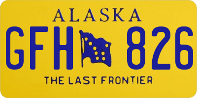 AK license plate GFH826