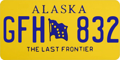 AK license plate GFH832