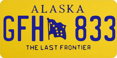 AK license plate GFH833