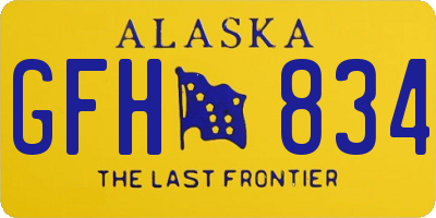 AK license plate GFH834