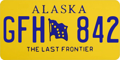 AK license plate GFH842