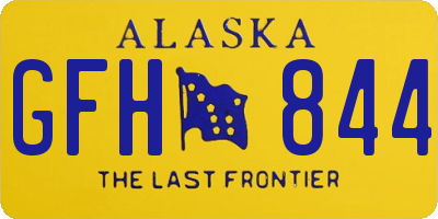 AK license plate GFH844