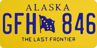 AK license plate GFH846