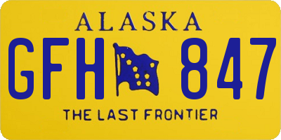 AK license plate GFH847
