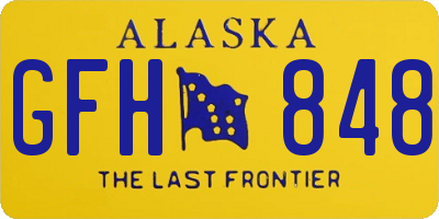 AK license plate GFH848