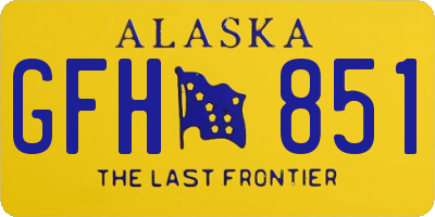 AK license plate GFH851