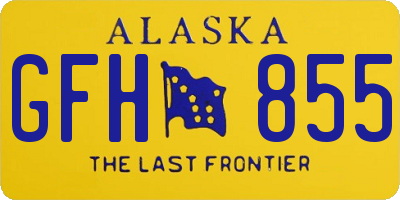 AK license plate GFH855
