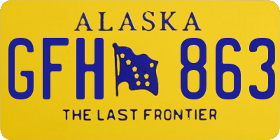AK license plate GFH863